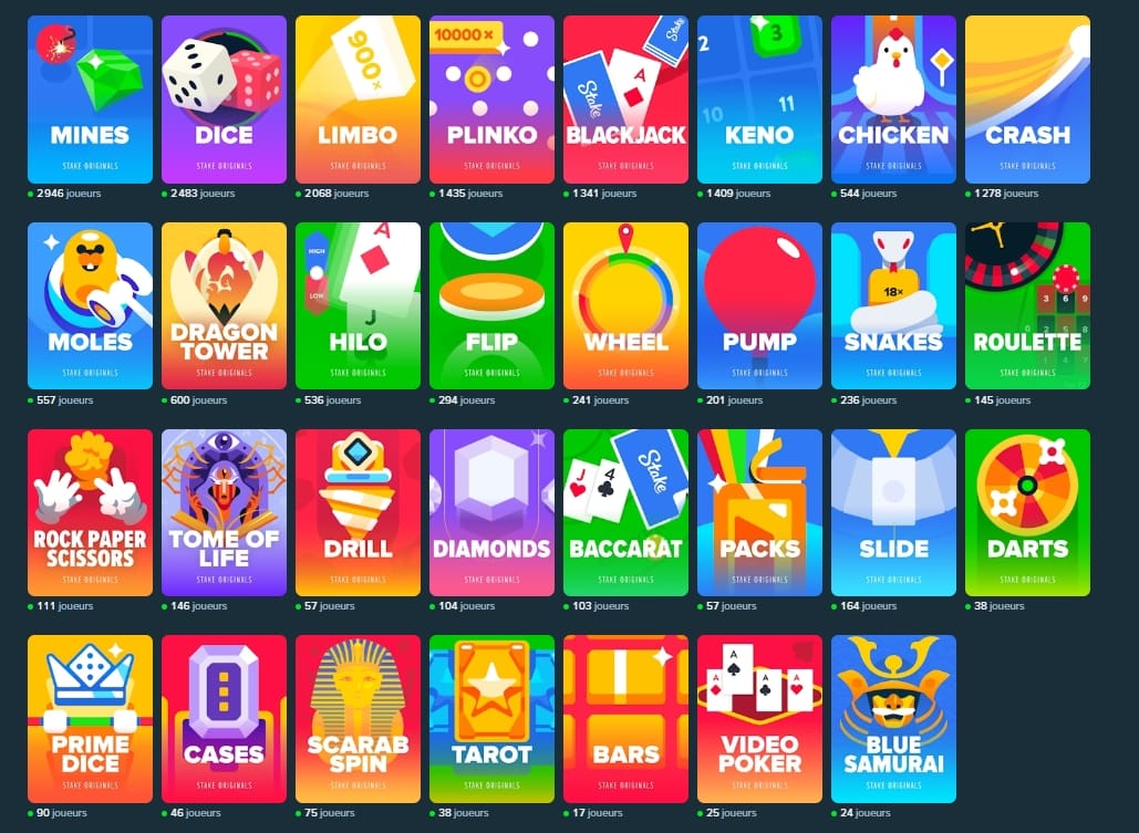 Stake Originals — Plinko, Mines, Crash et autres jeux exclusifs Stake